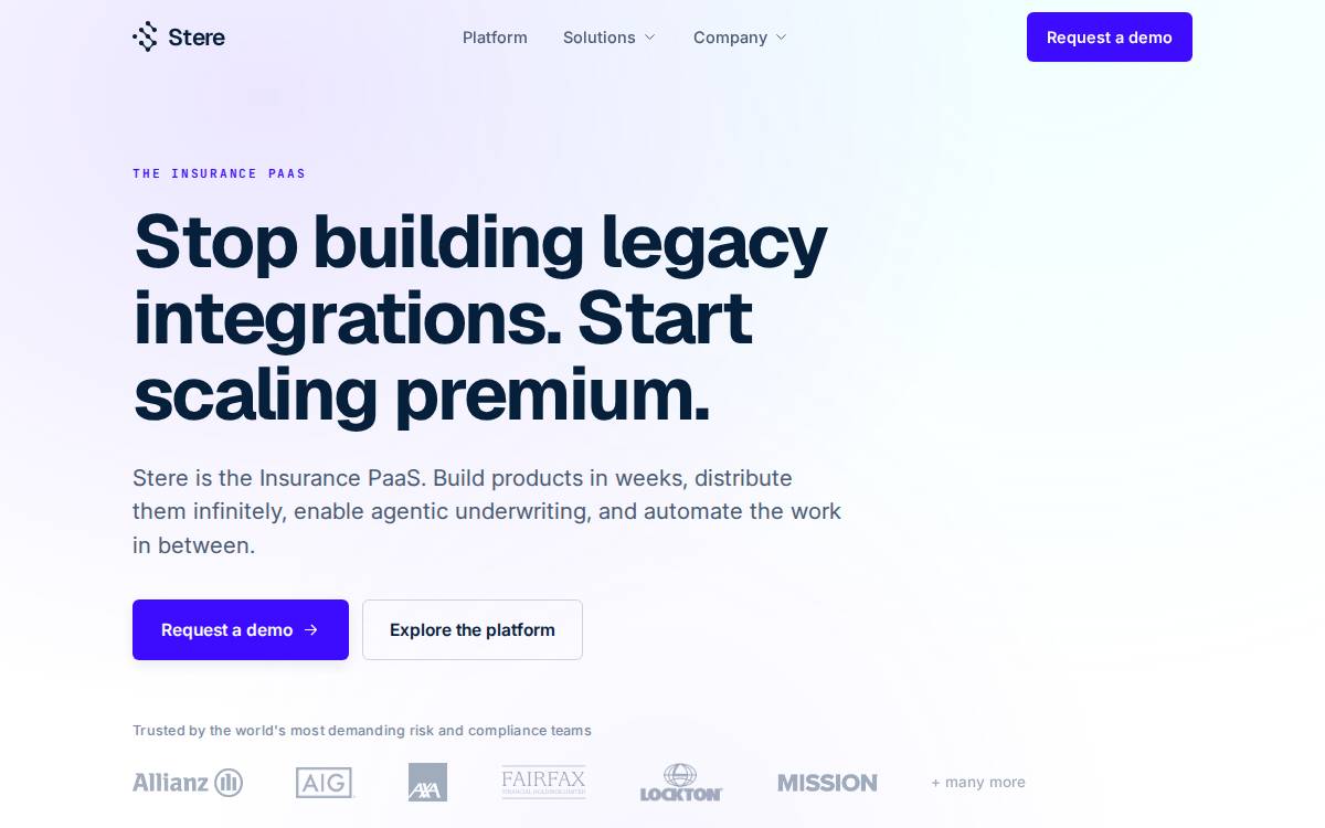 Stere website preview