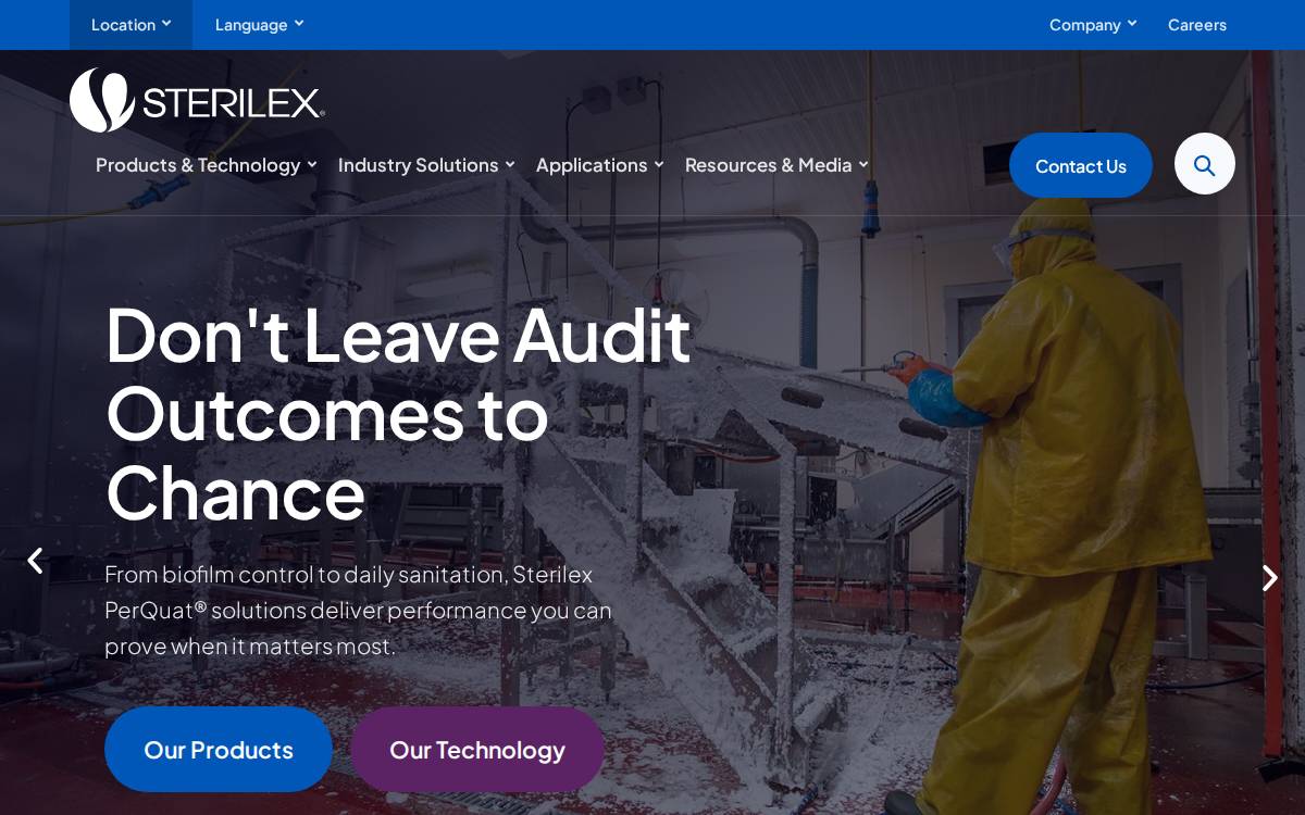 Sterilex website preview