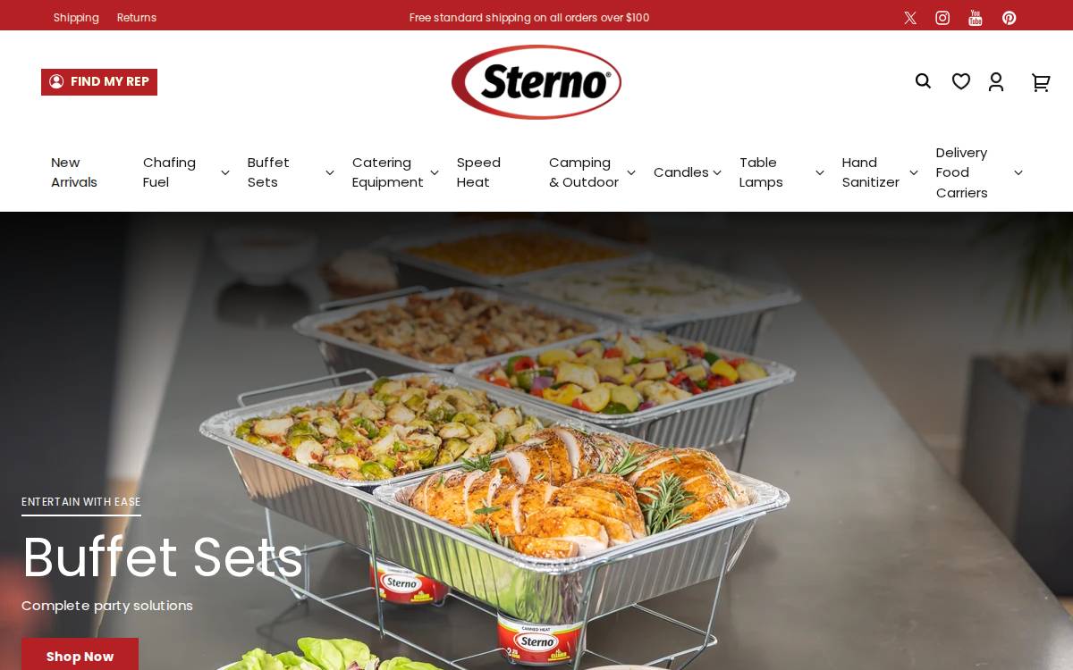 Sterno website preview
