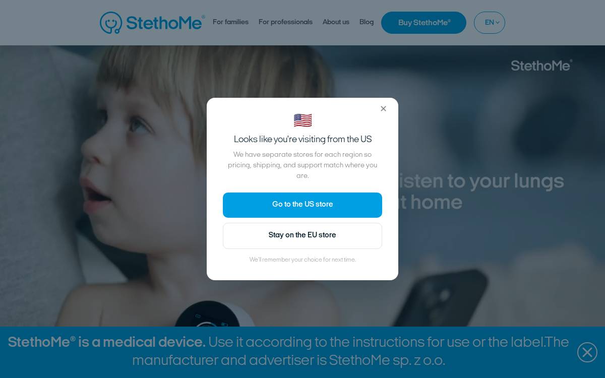 StethoMe® website preview