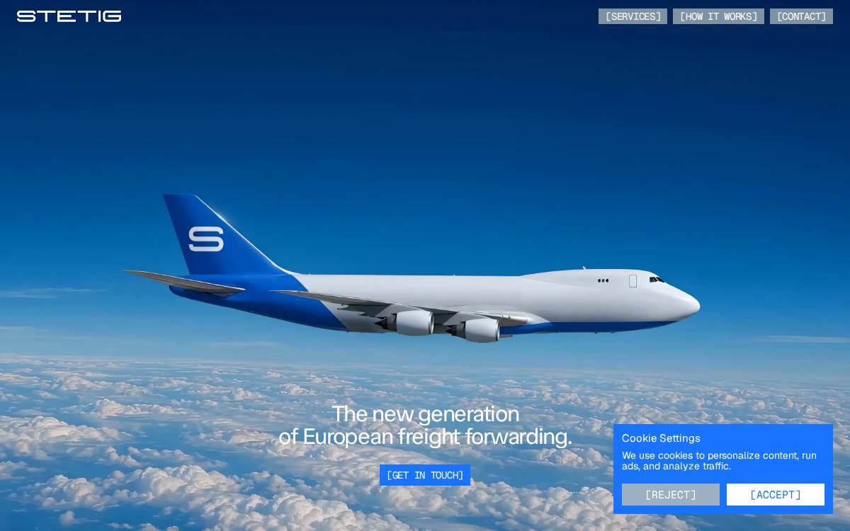 Stetig website preview