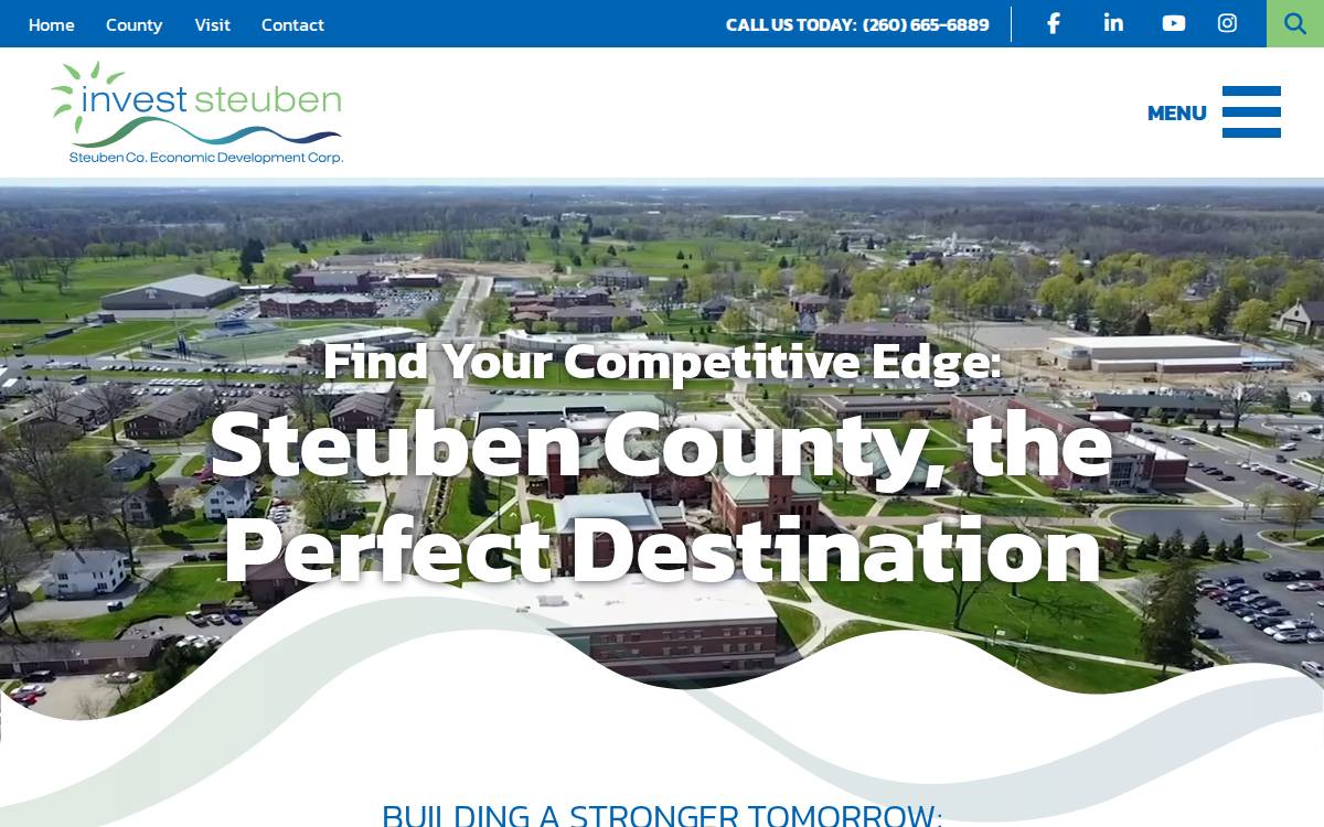 Steuben County Economic Development Corporation website preview