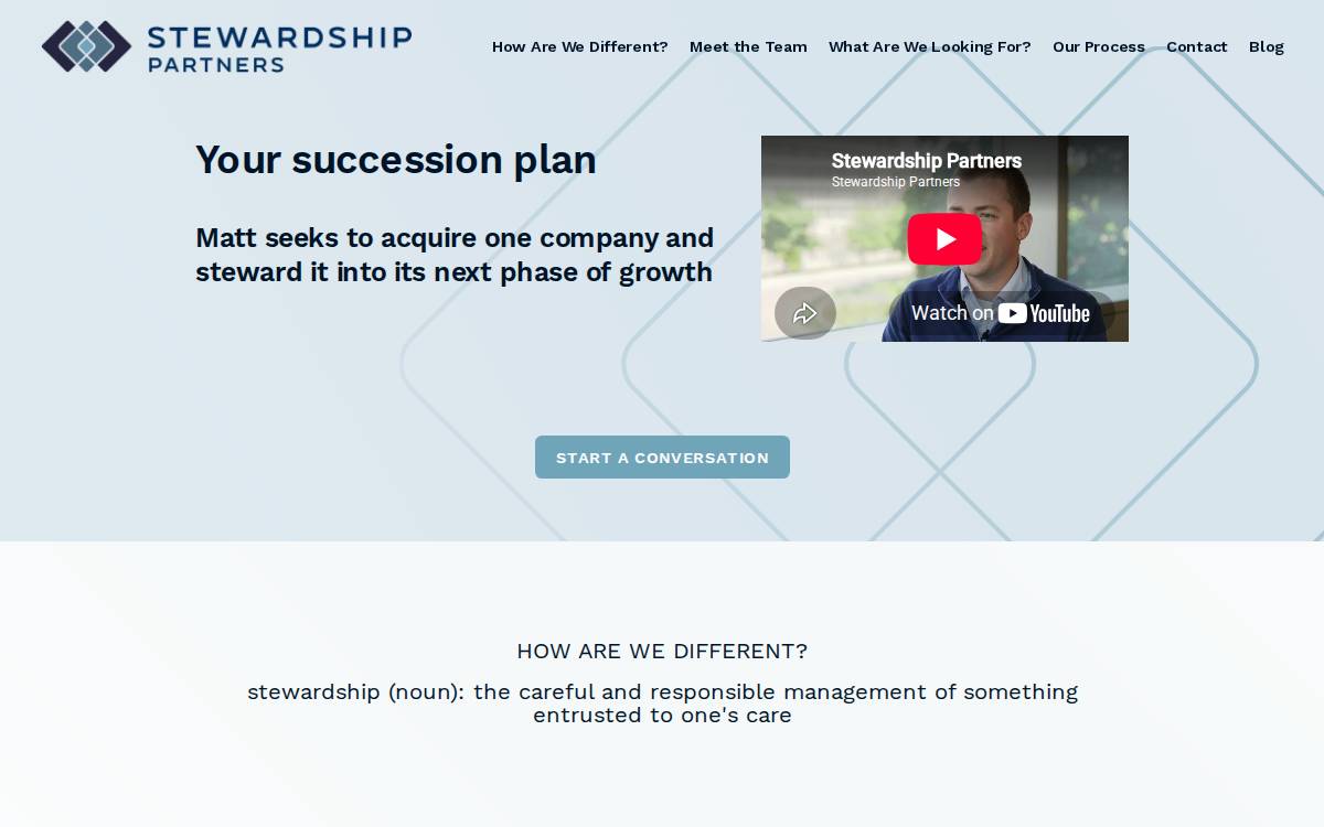 Stewardship Partners website preview