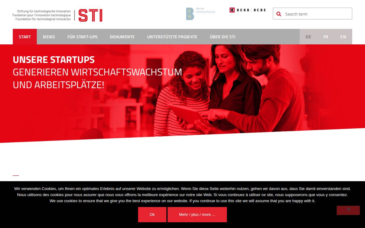 Sti Stiftung website preview