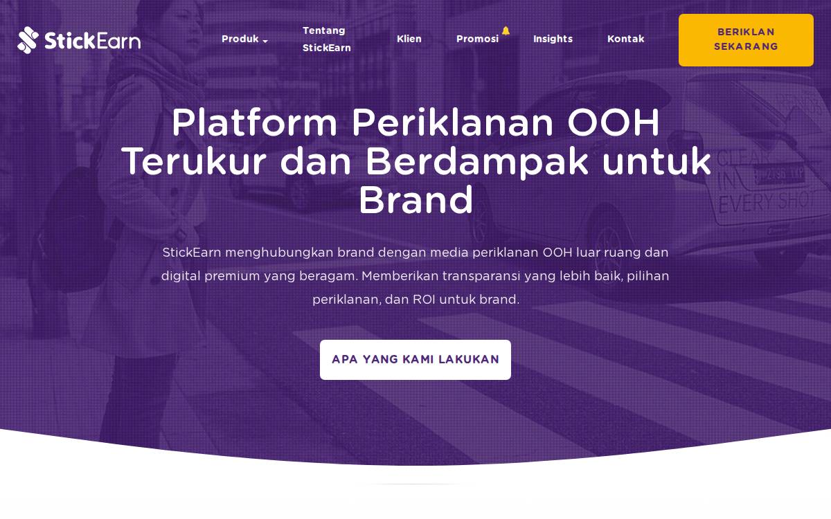 StickEarn website preview