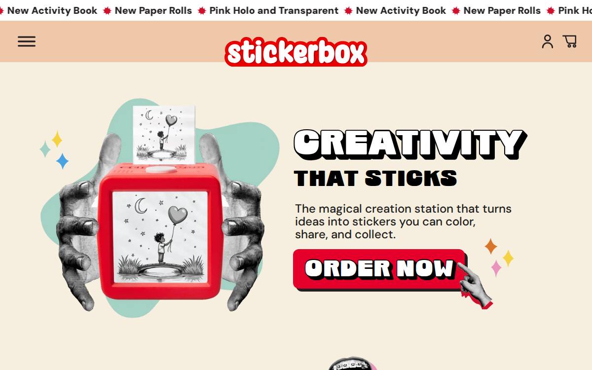 Stickerbox website preview