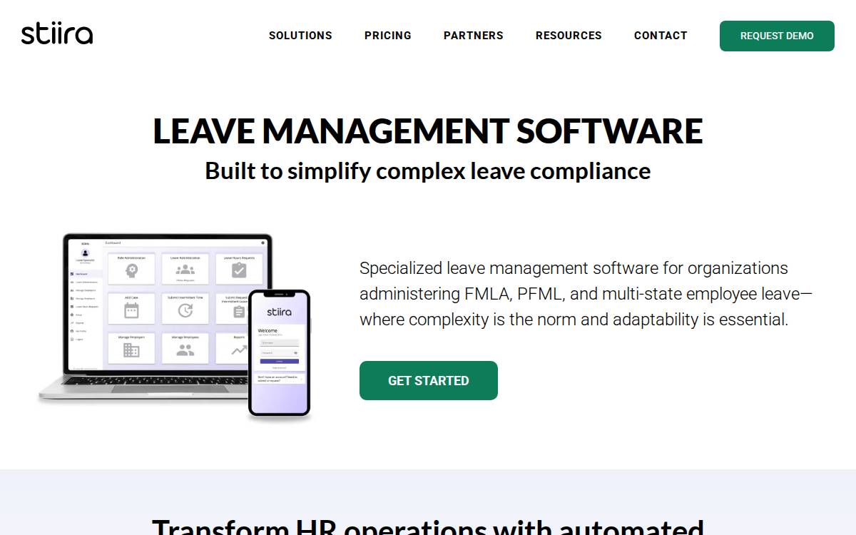 Stiira website preview