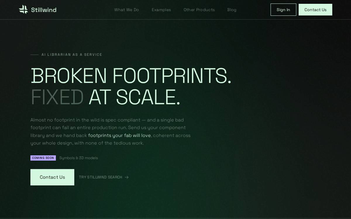 Stillwind website preview