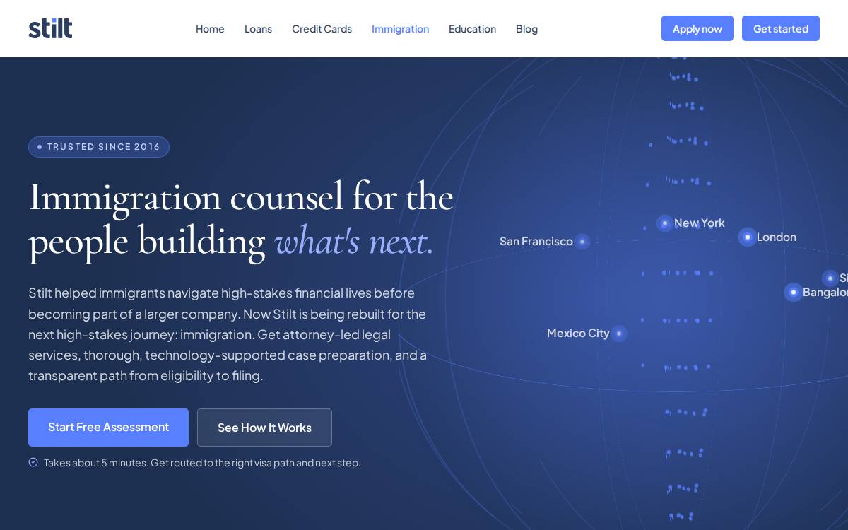 Stilt website preview