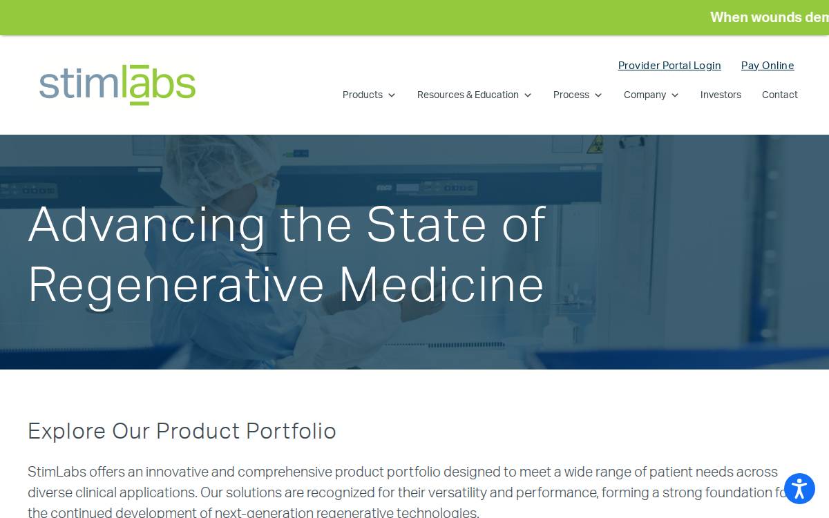 Stimlabs website preview