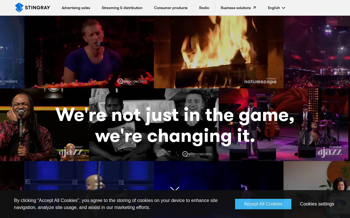 Stingray website preview