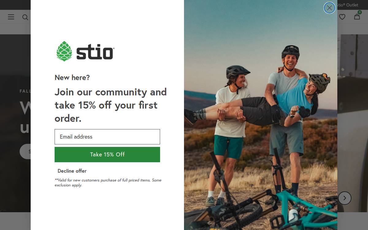 Stio website preview