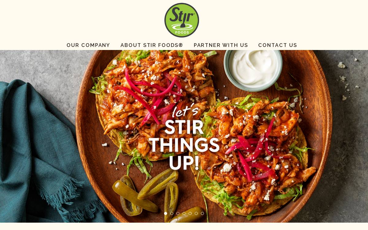 Stir Foods website preview