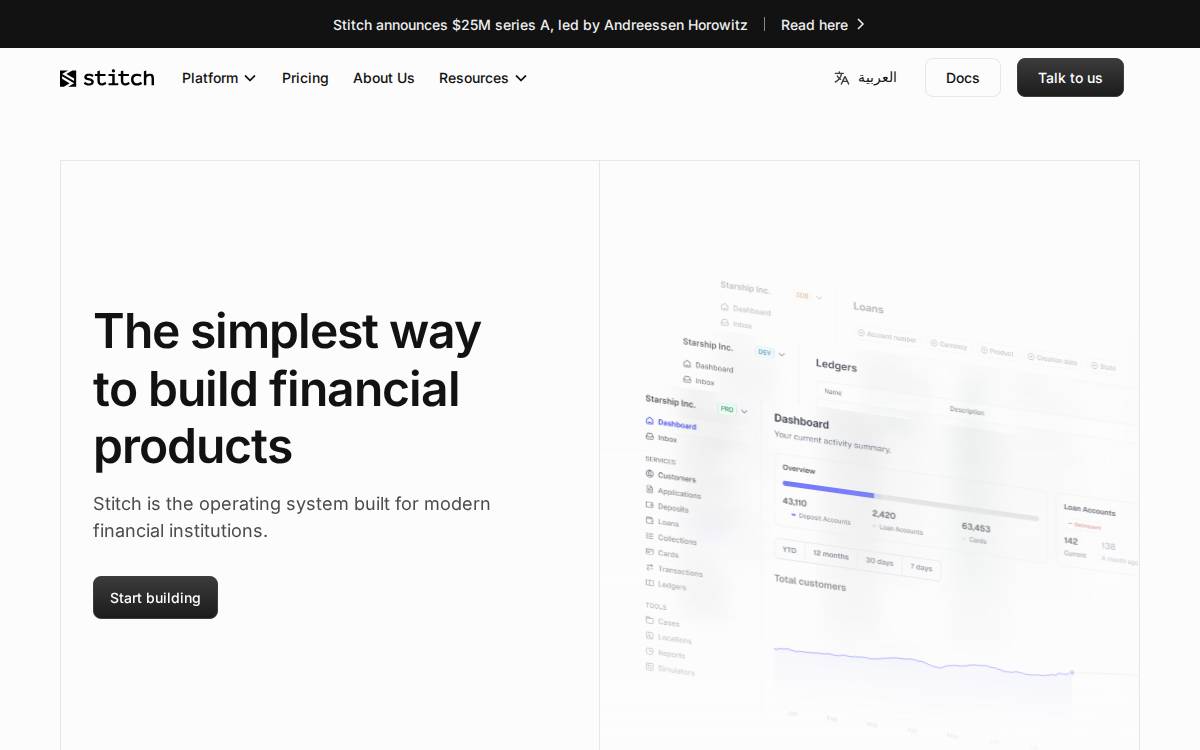 Stitch website preview