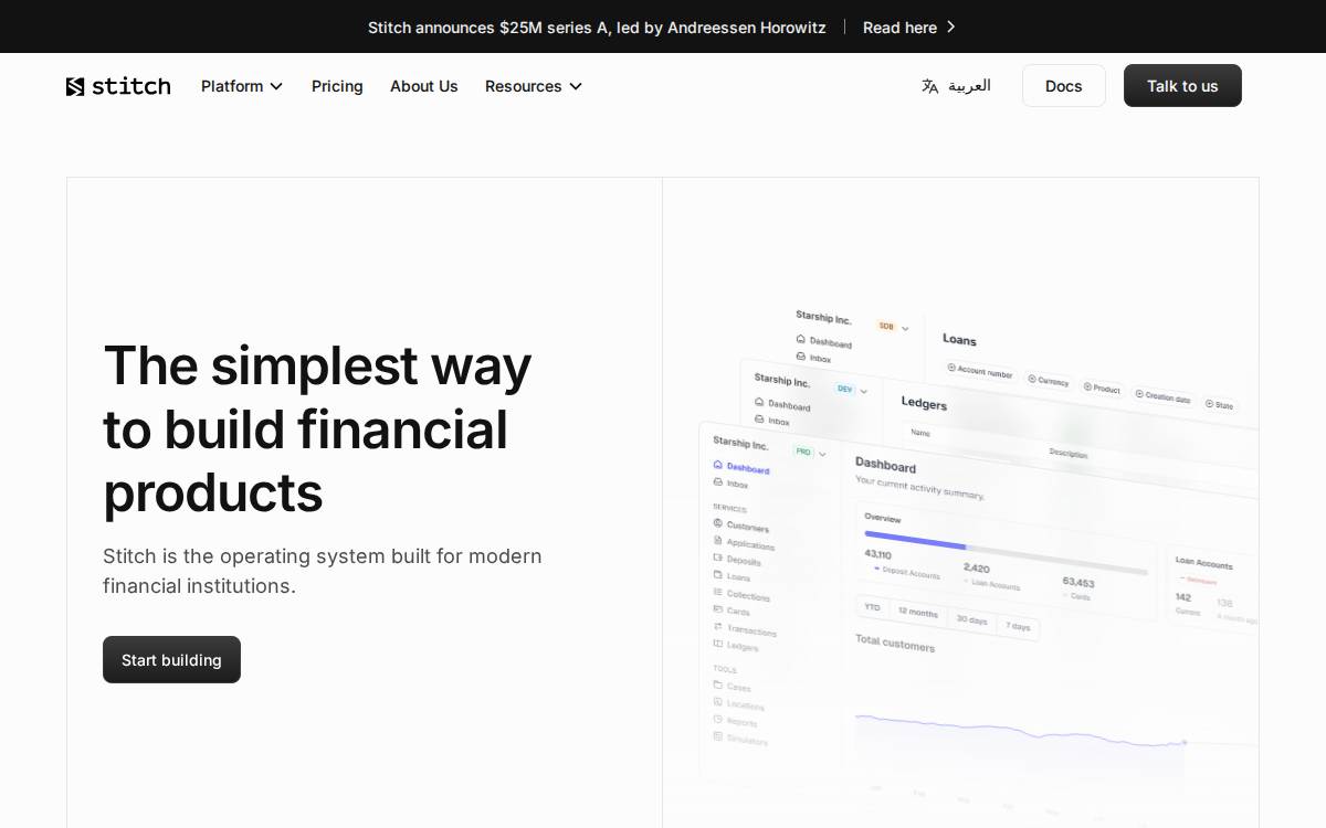 Stitch website preview