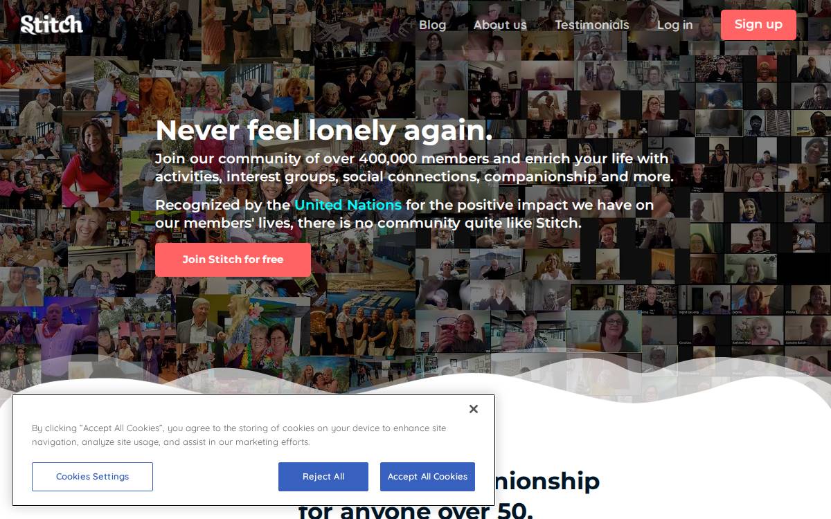 Stitch website preview