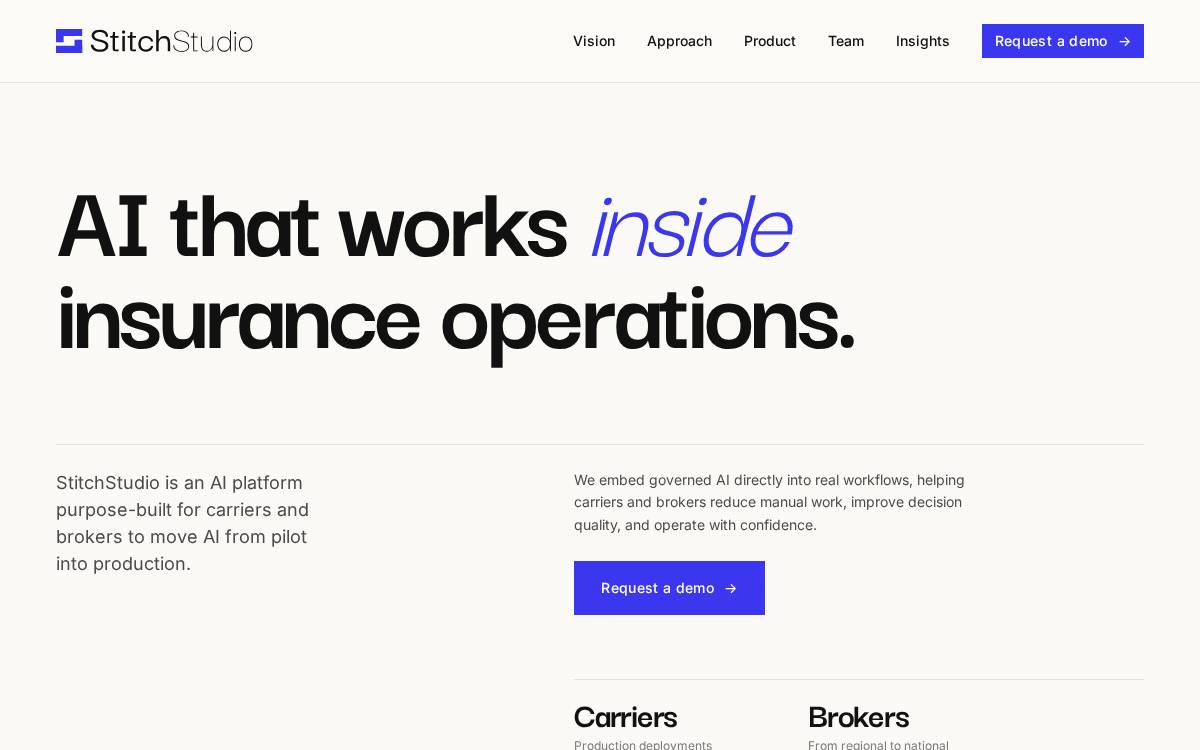 Stitch website preview