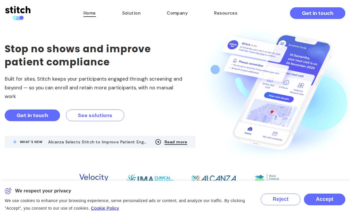 Stitch Health website preview