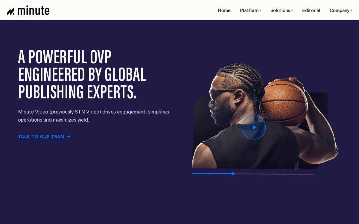 STN video website preview