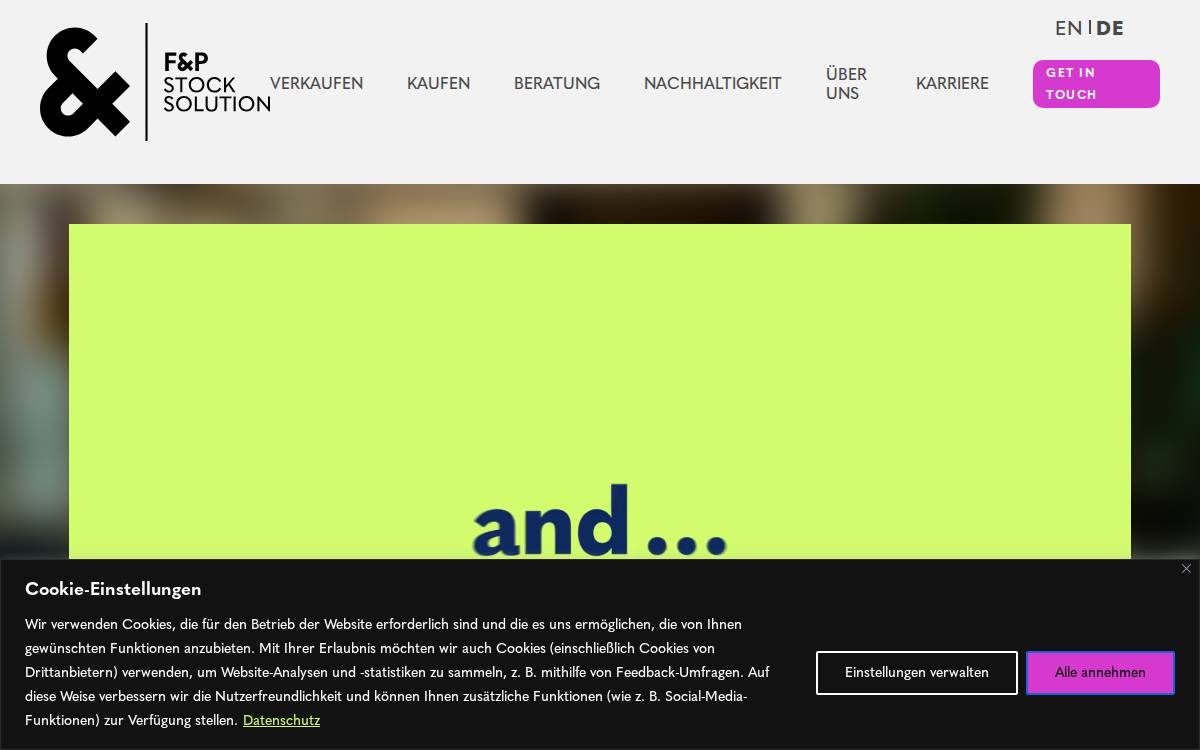 Stock Solution website preview