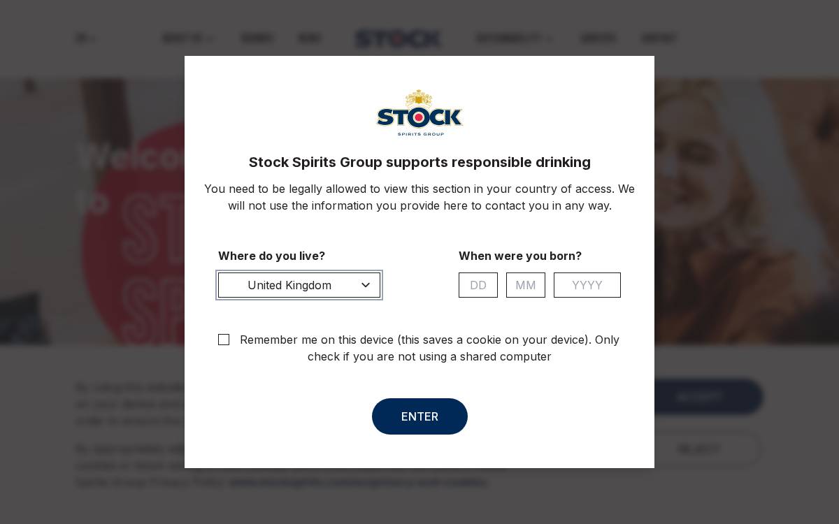 Stock Spirits website preview