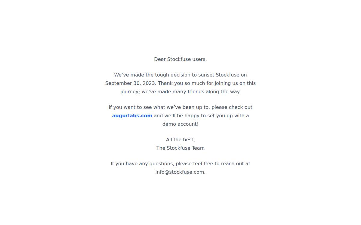 Stockfuse website preview