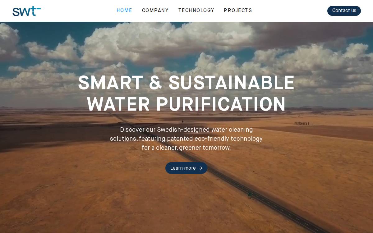 Stockholmwater website preview
