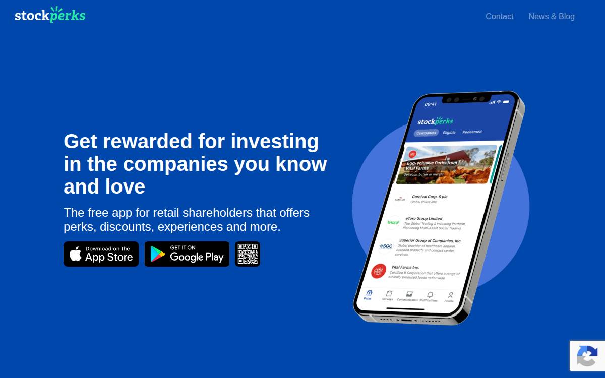 Stockperks website preview