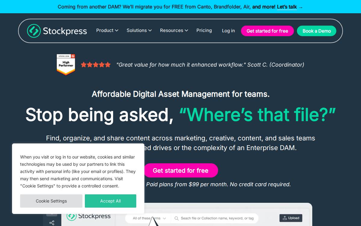 Stockpress website preview