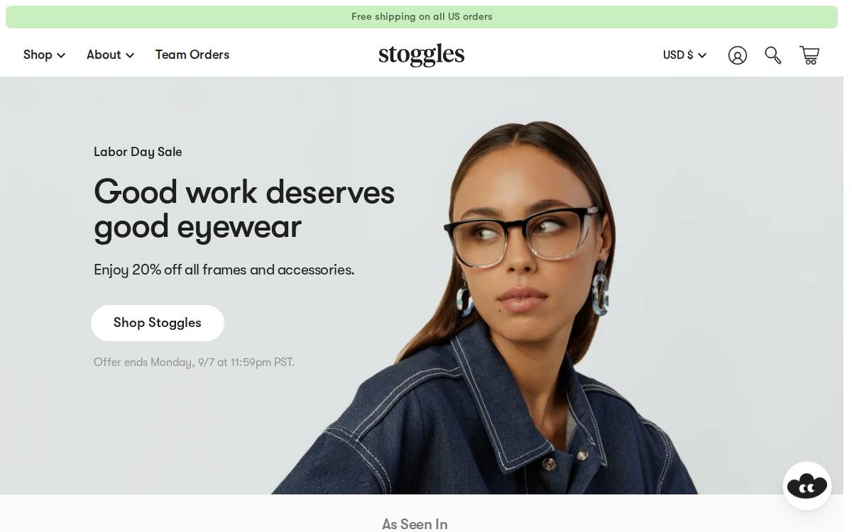 Stoggles website preview