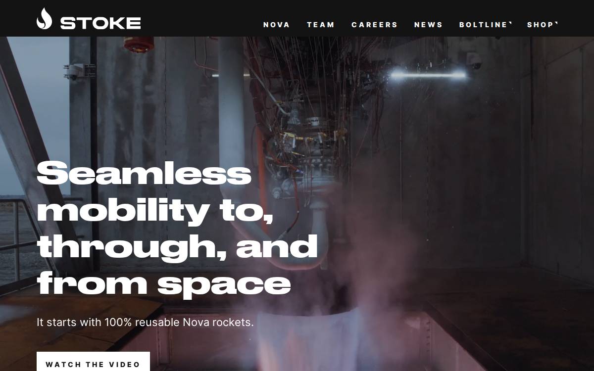 STOKE Space Technologies website preview
