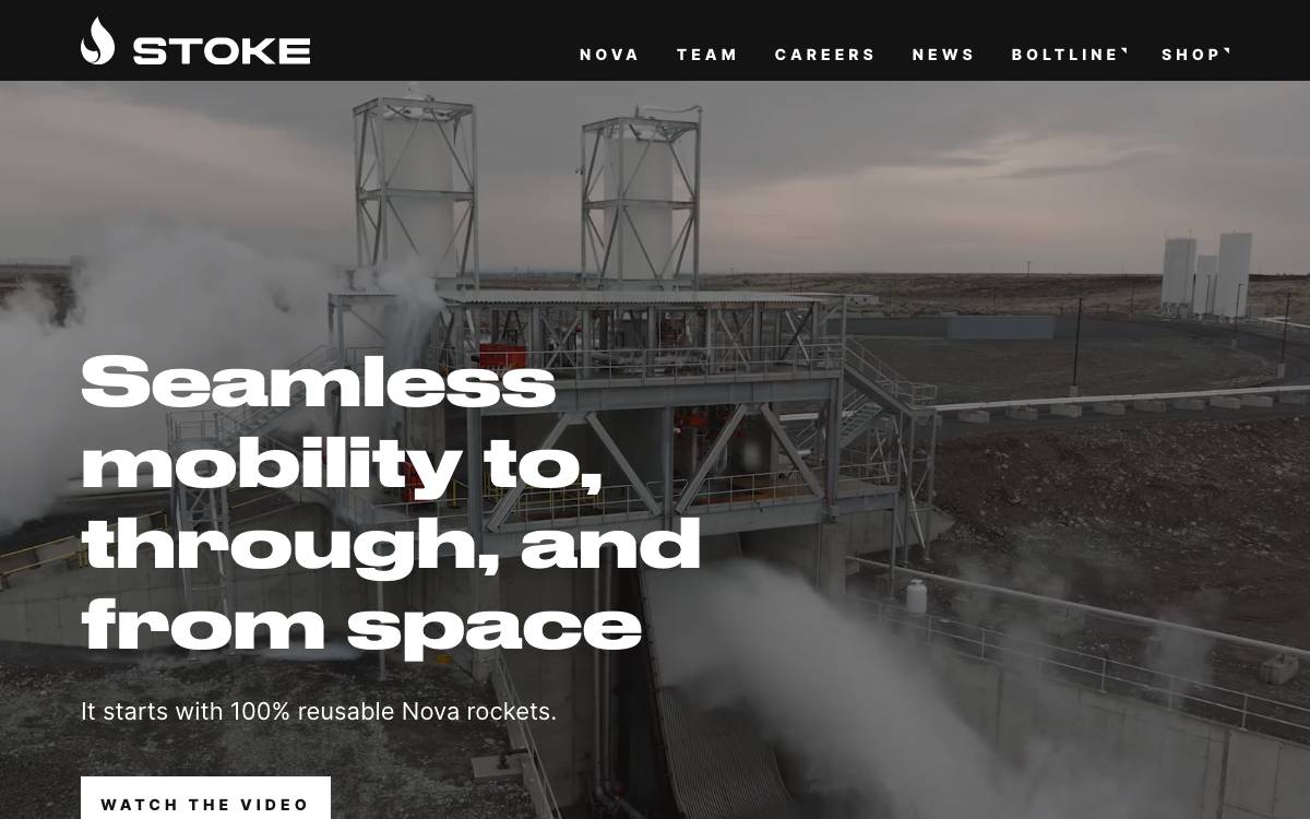 Stoke Space website preview
