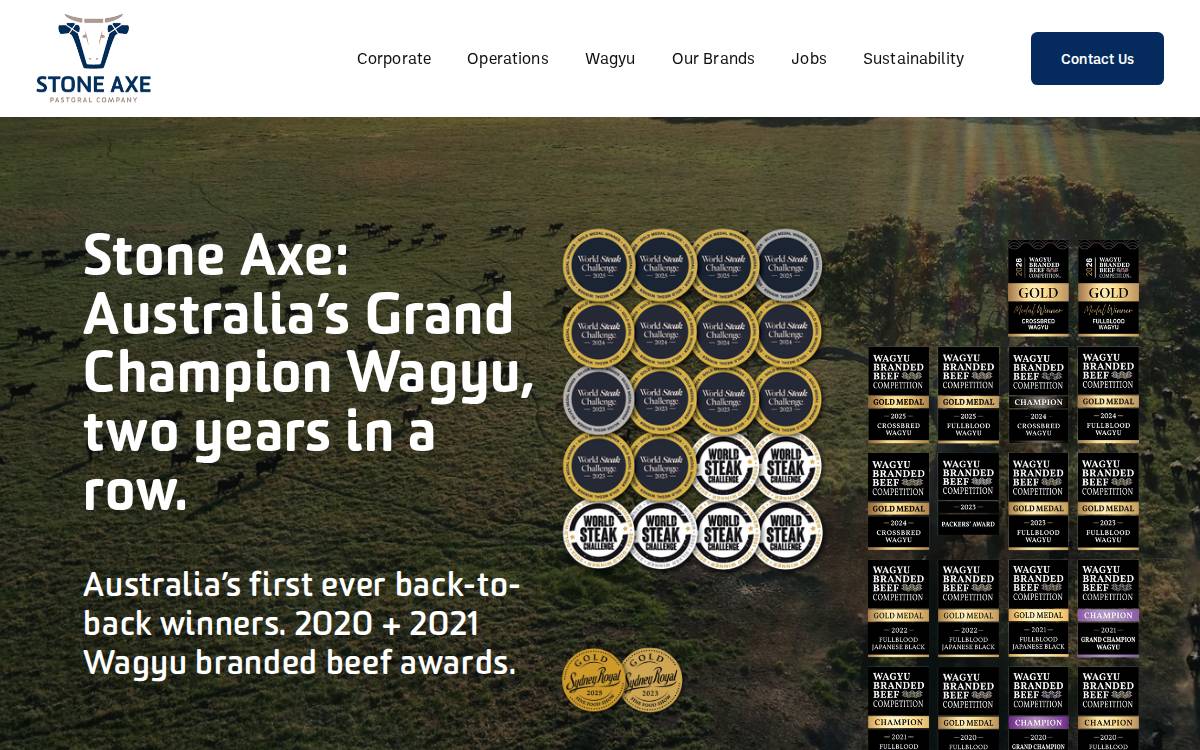 Stone Axe Pastoral website preview