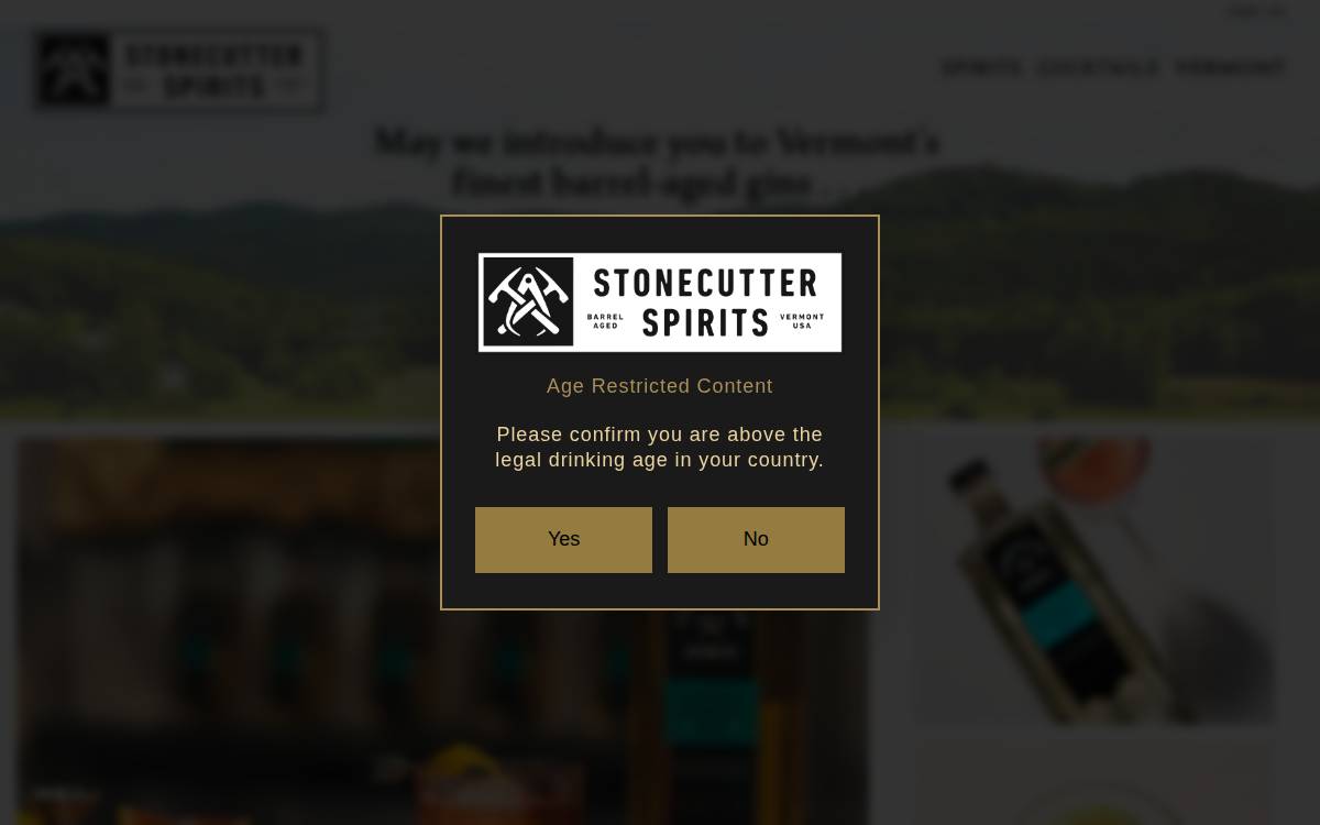 Stonecutter Spirits website preview