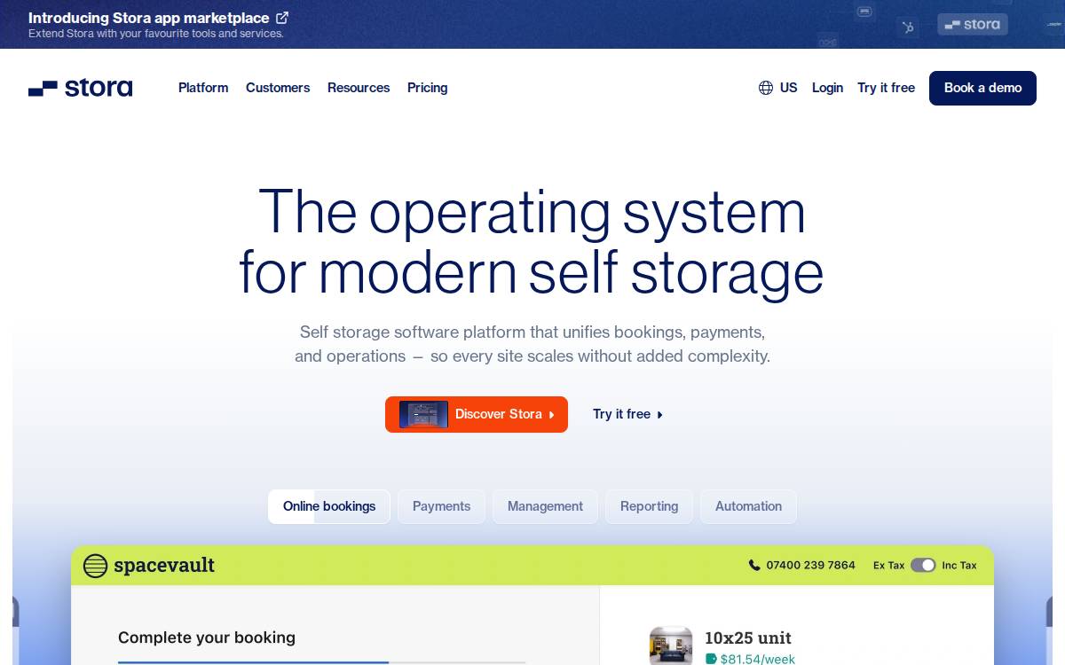 Stora Software website preview