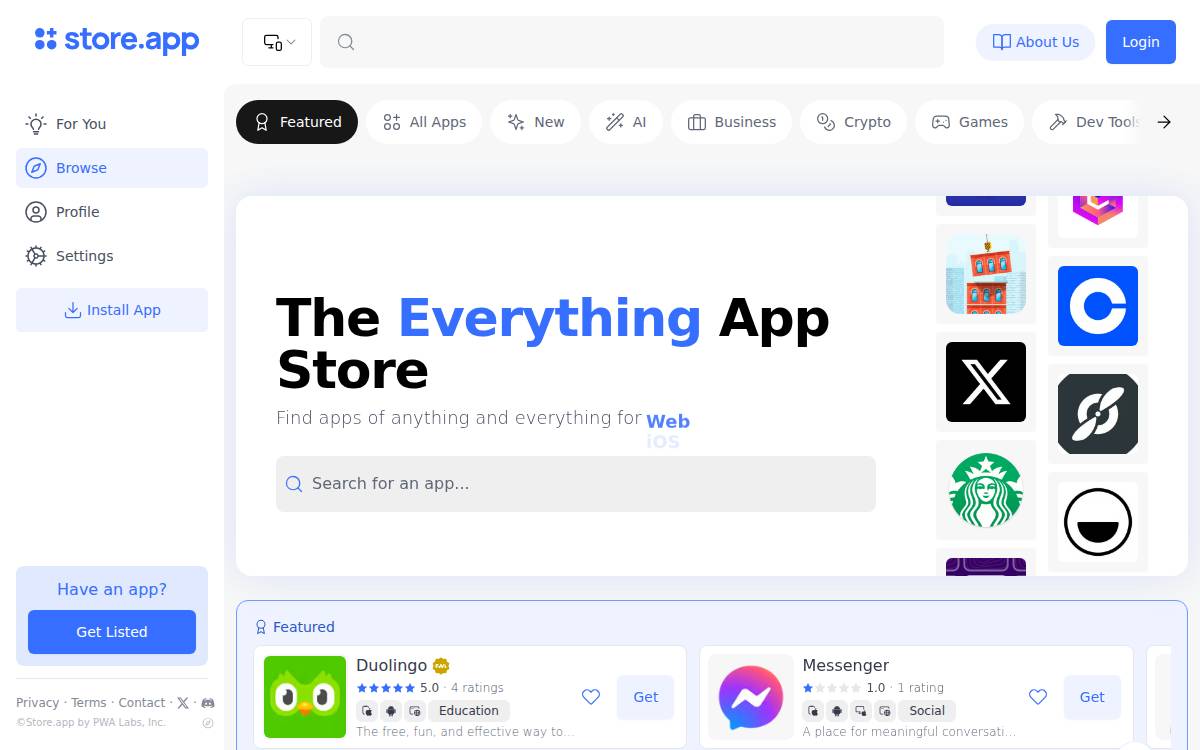 Store website preview