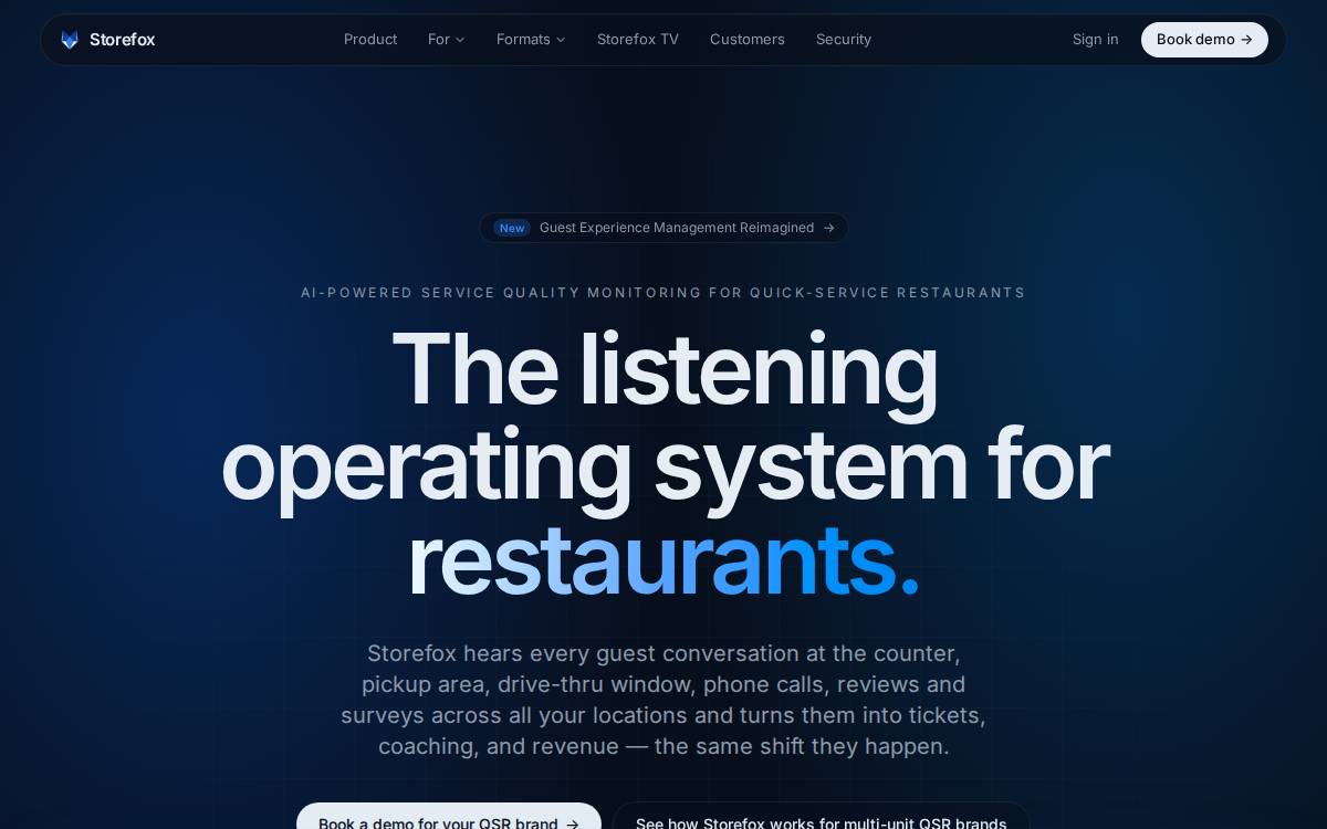 Storefox website preview