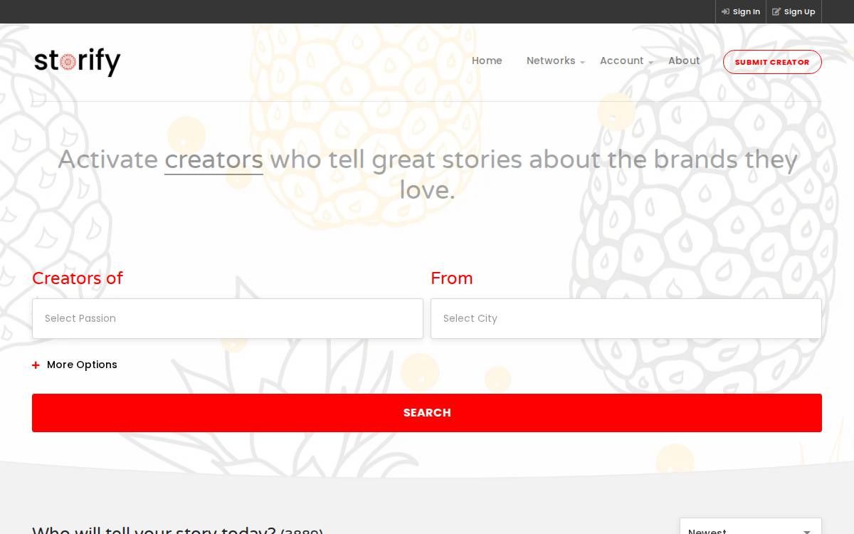 Storify website preview
