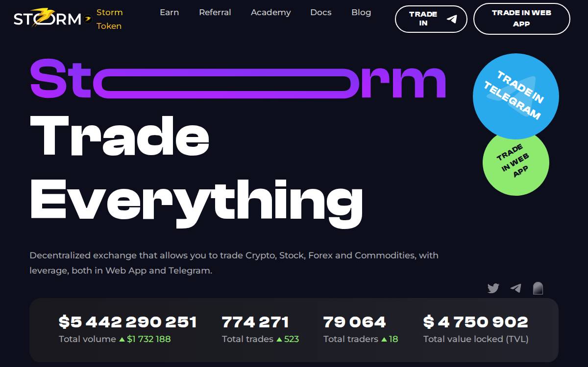Storm website preview