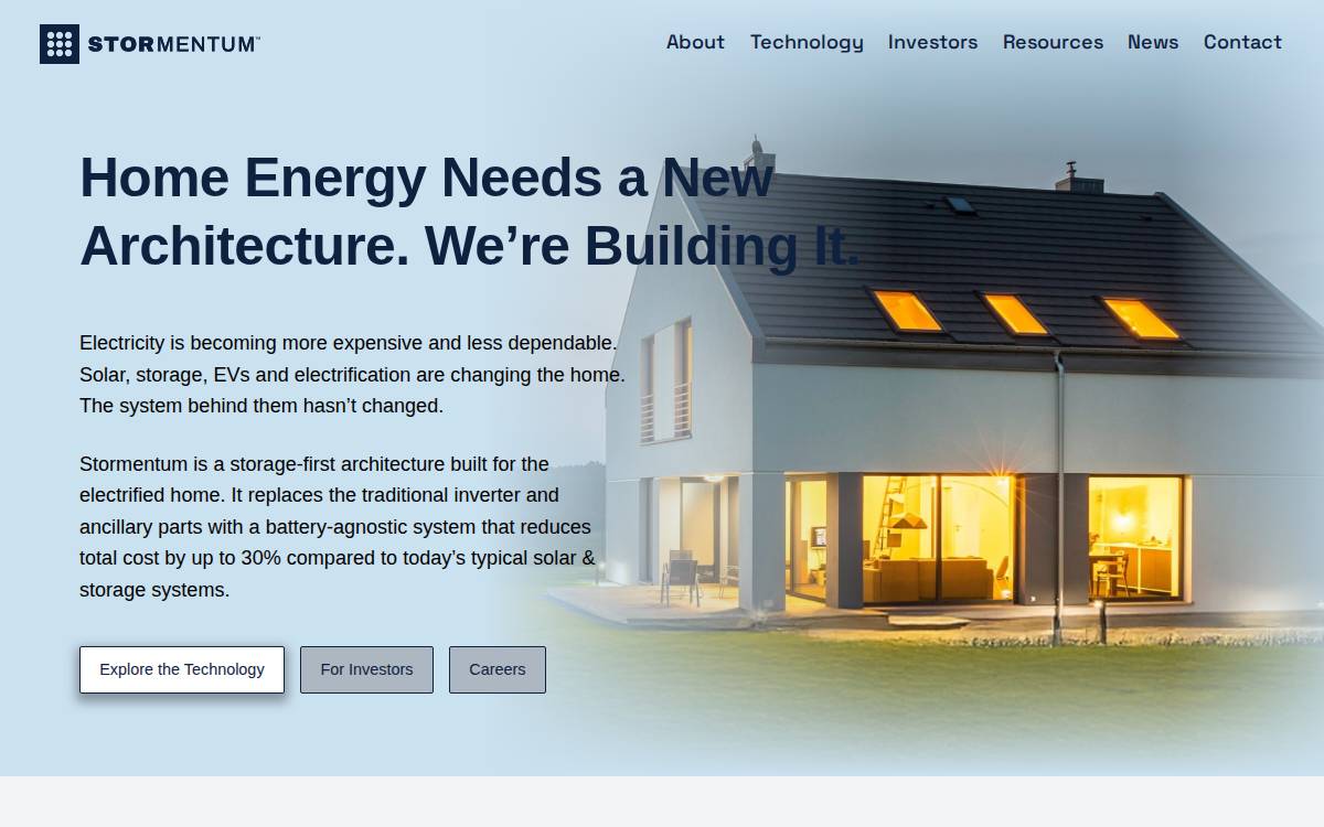 Stormentum website preview