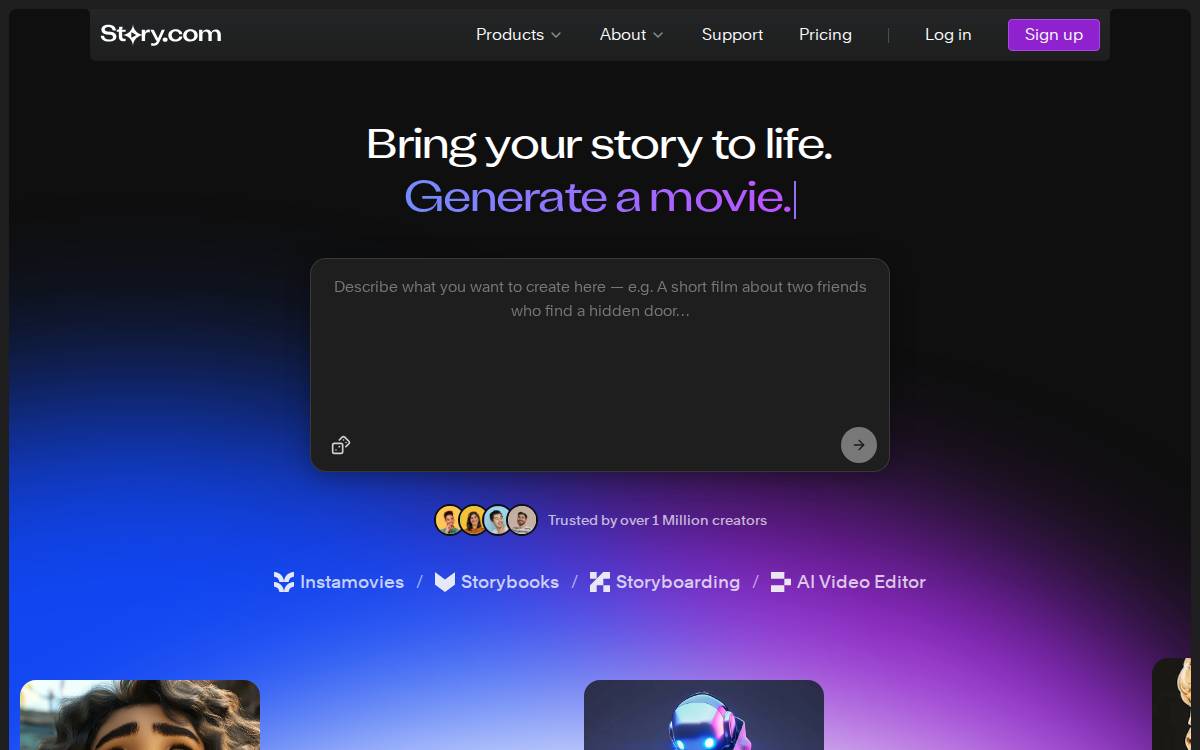 Story website preview