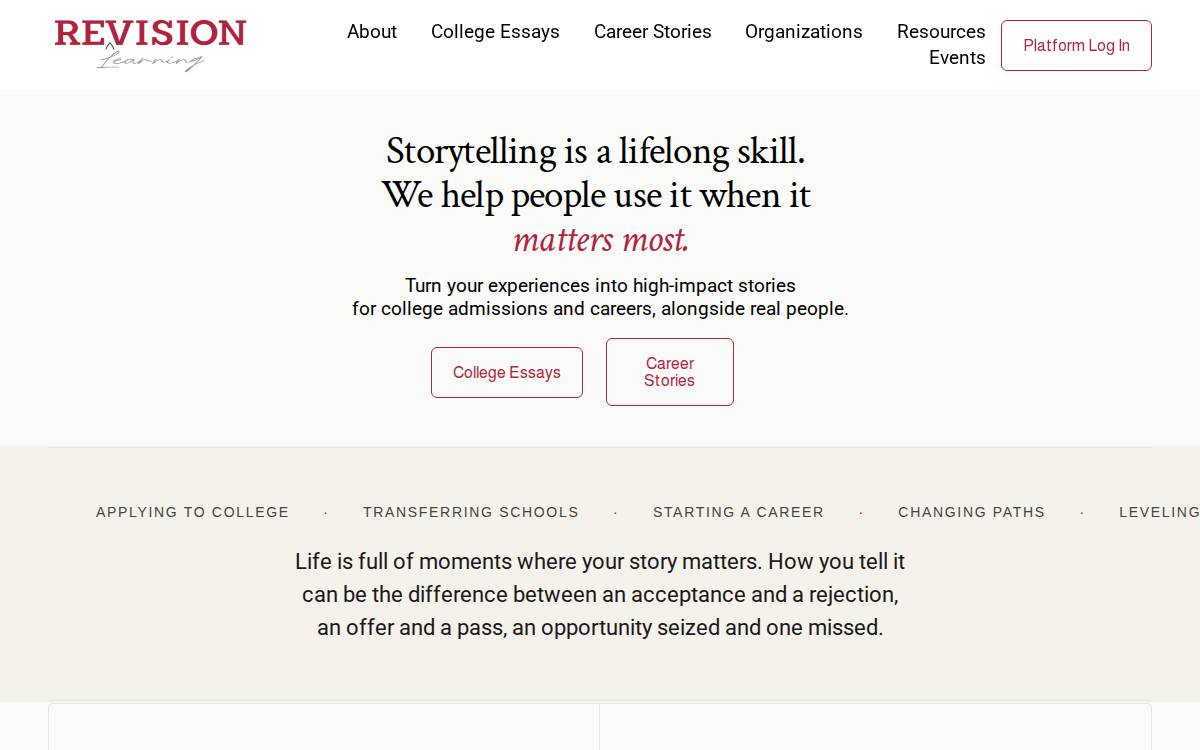 Story2 website preview
