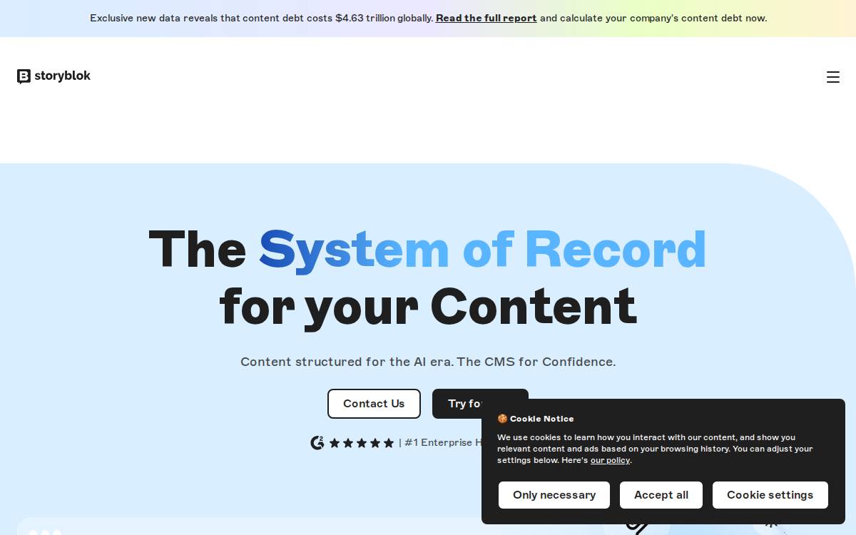 Storyblok website preview