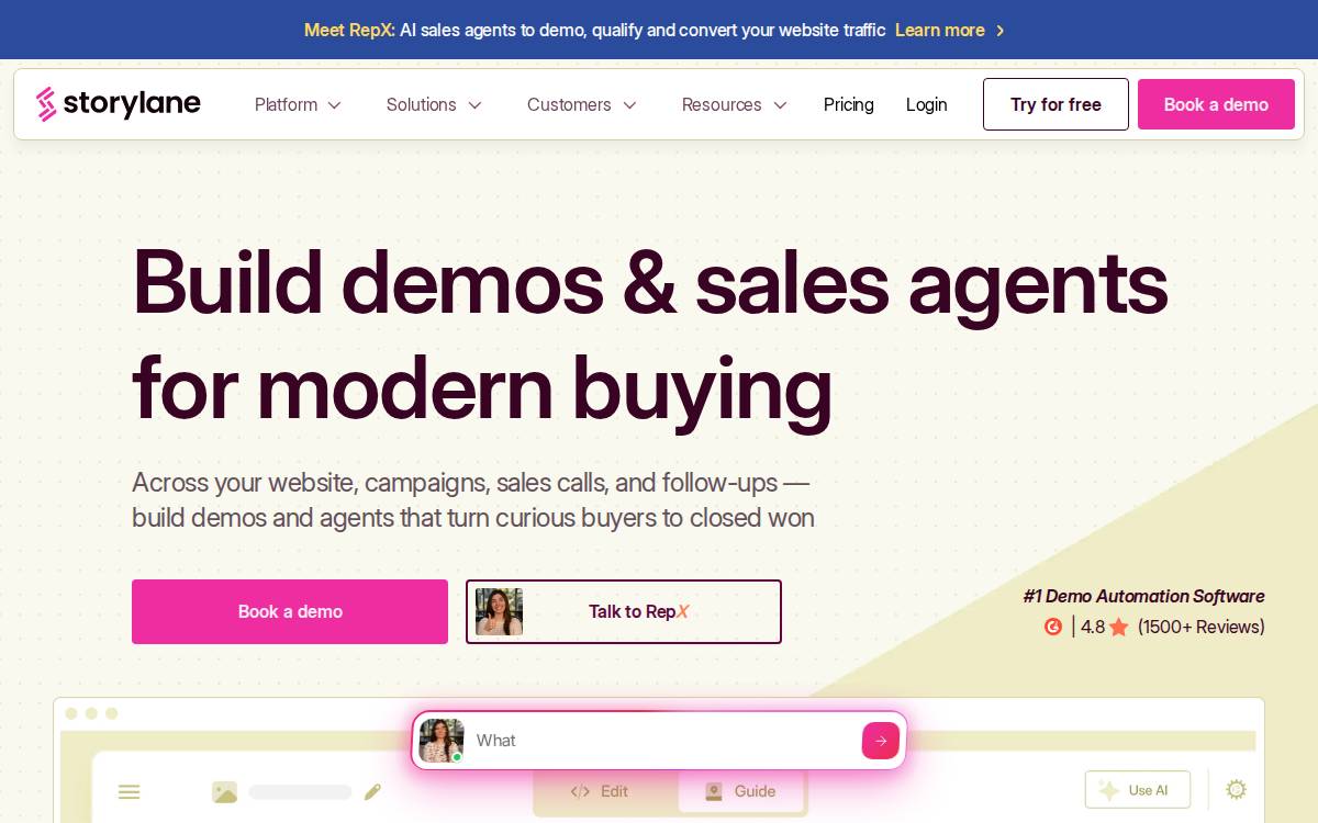 Storylane website preview