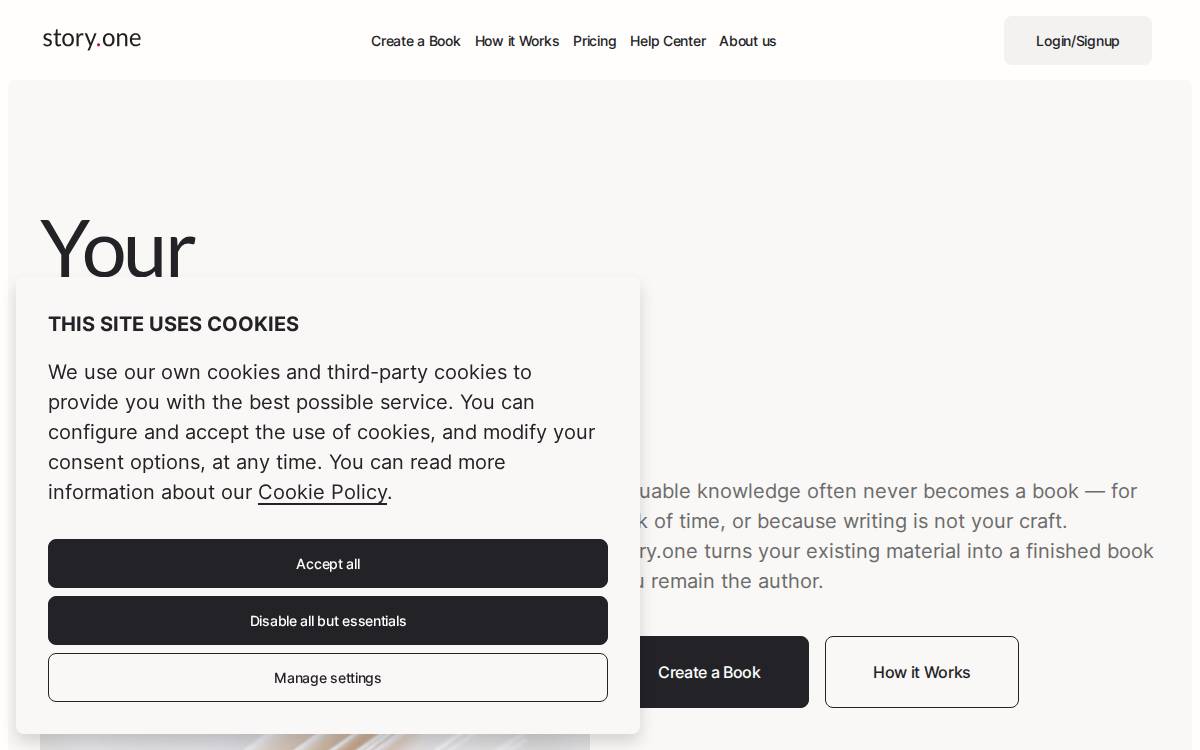 StoryOne website preview