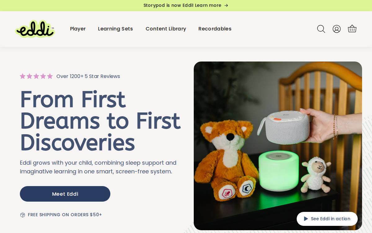 Storypod website preview