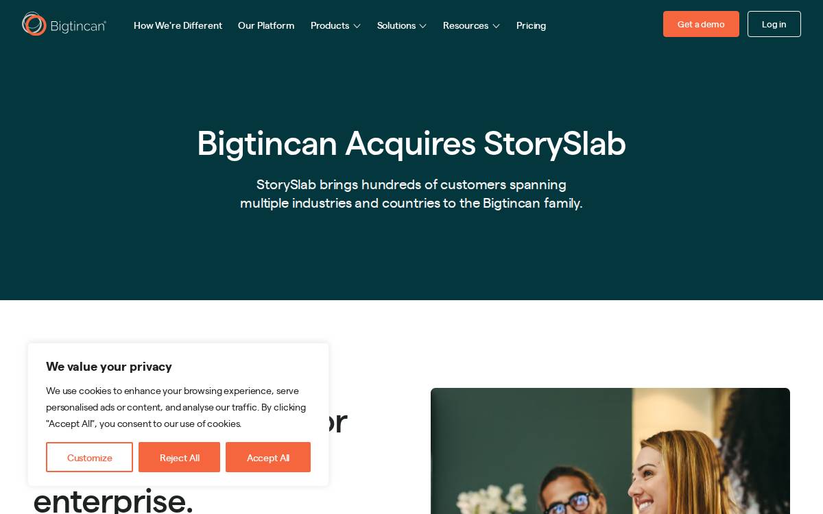 Storyslab website preview