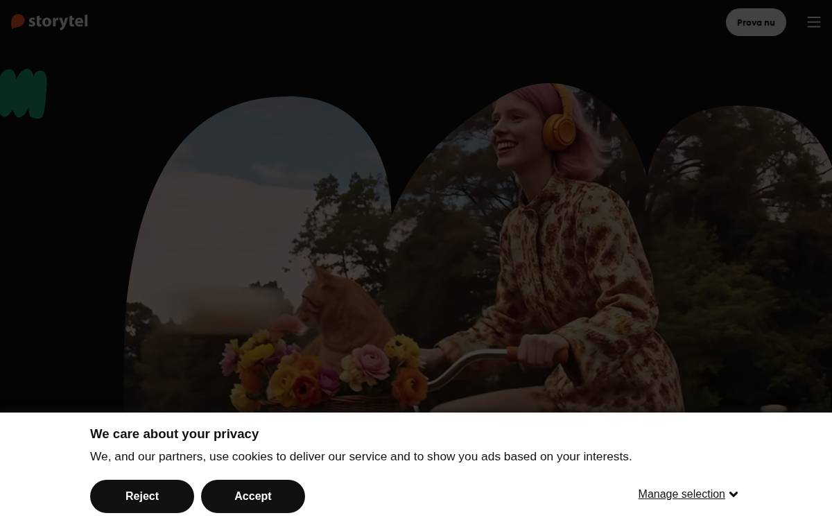 Storytel website preview