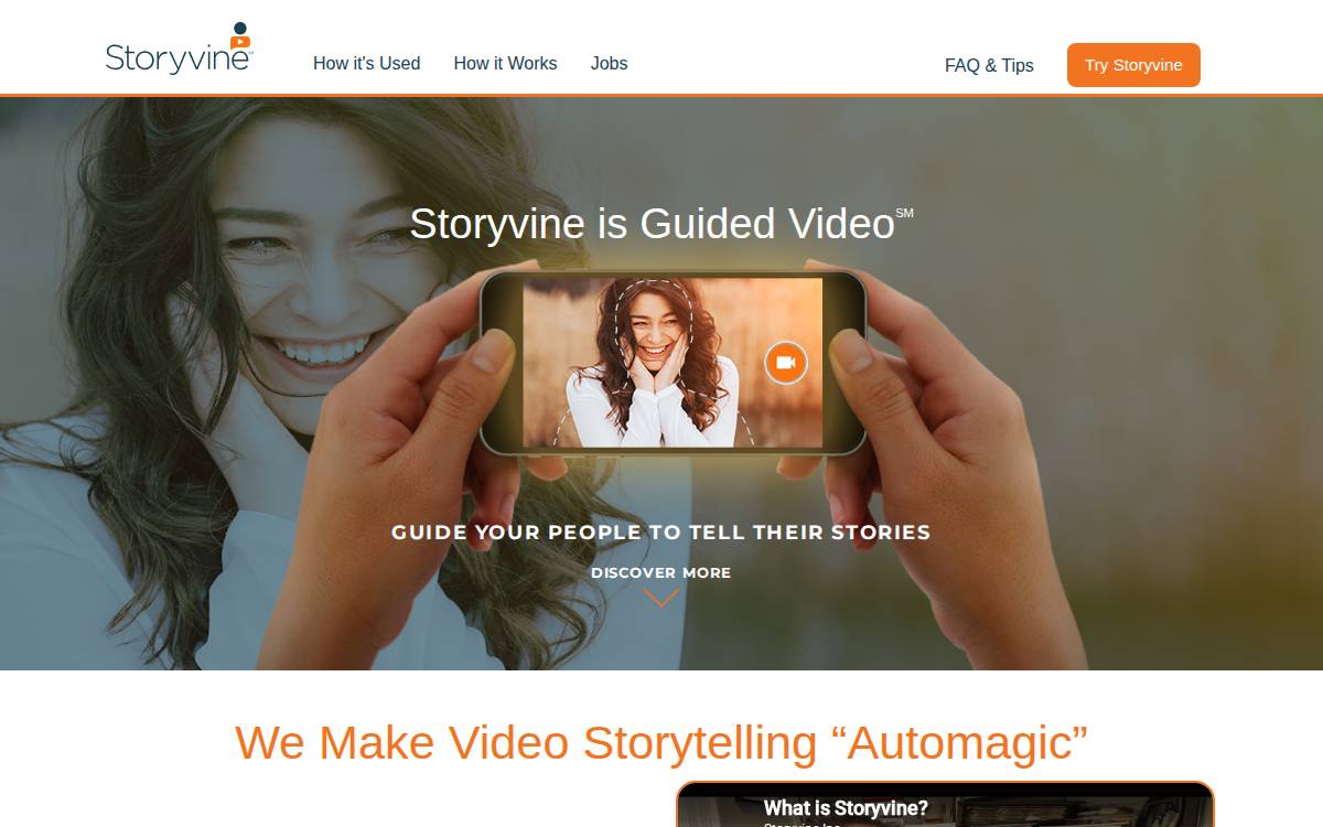 Storyvine website preview