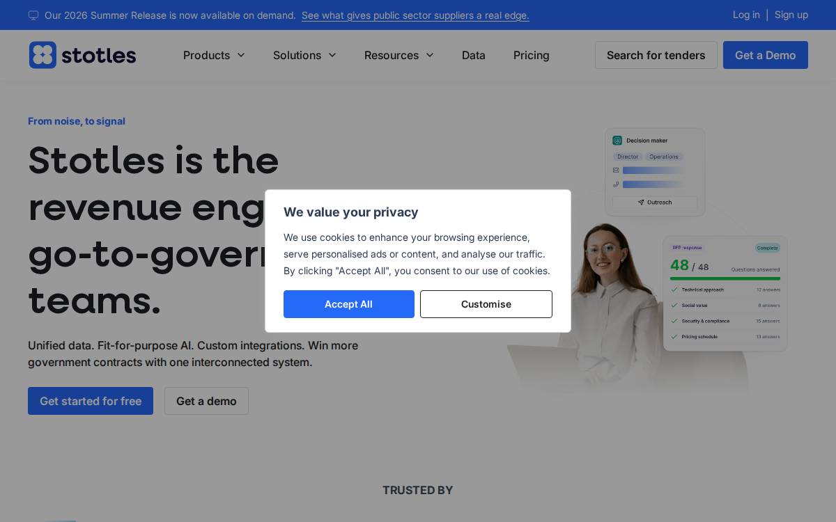 Stotles website preview
